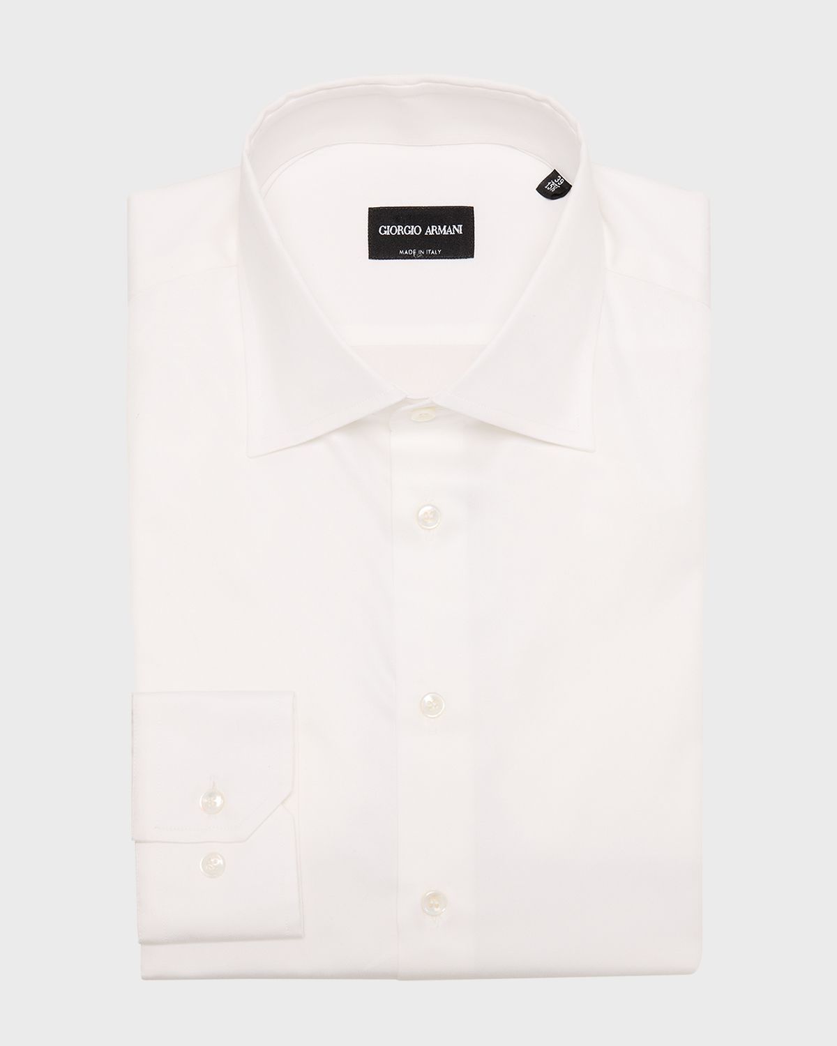 Giorgio Armani Men 's Solid Cotton Dress Shirt