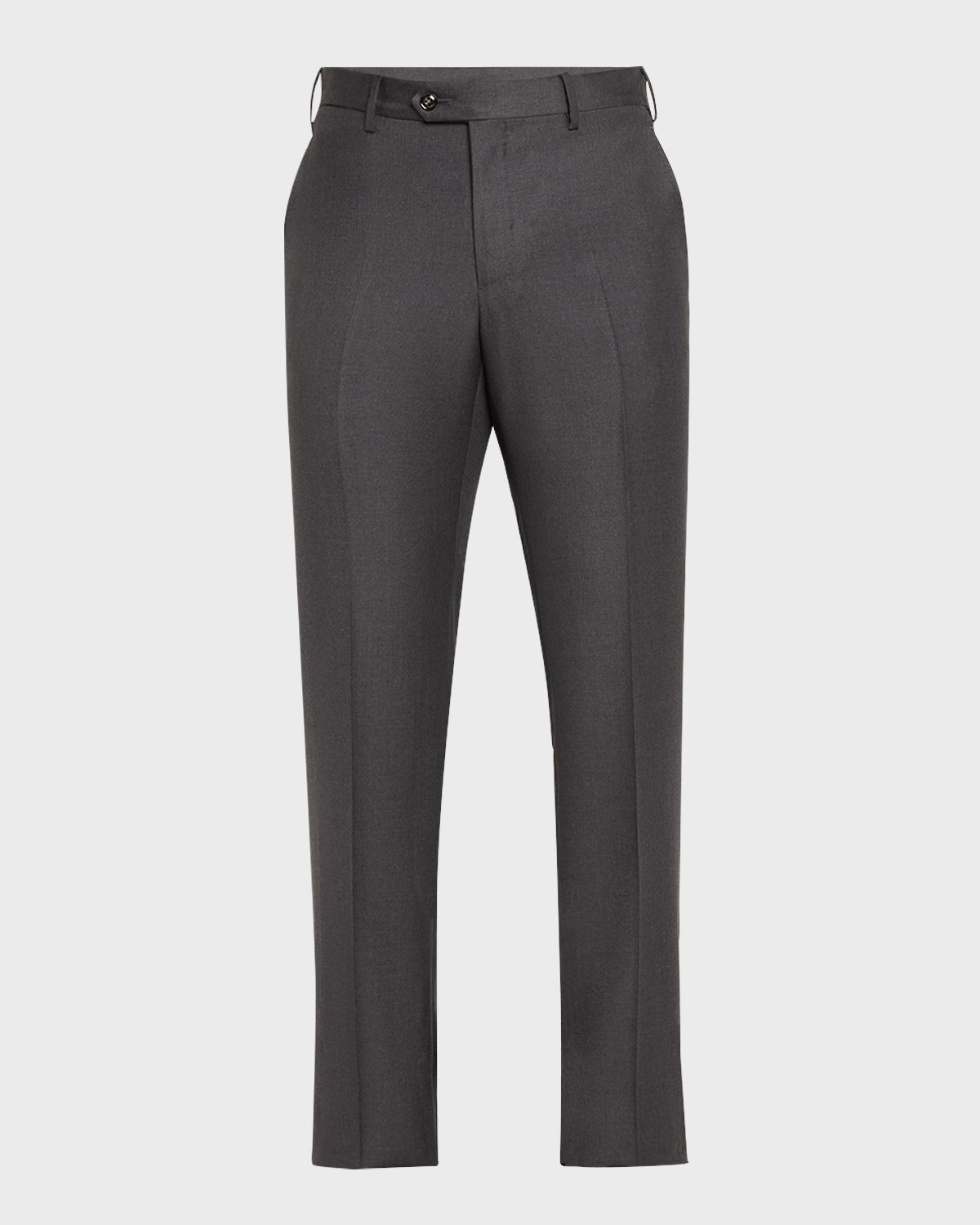Giorgio Armani Men 's Solid Wool Flat-Front Trousers