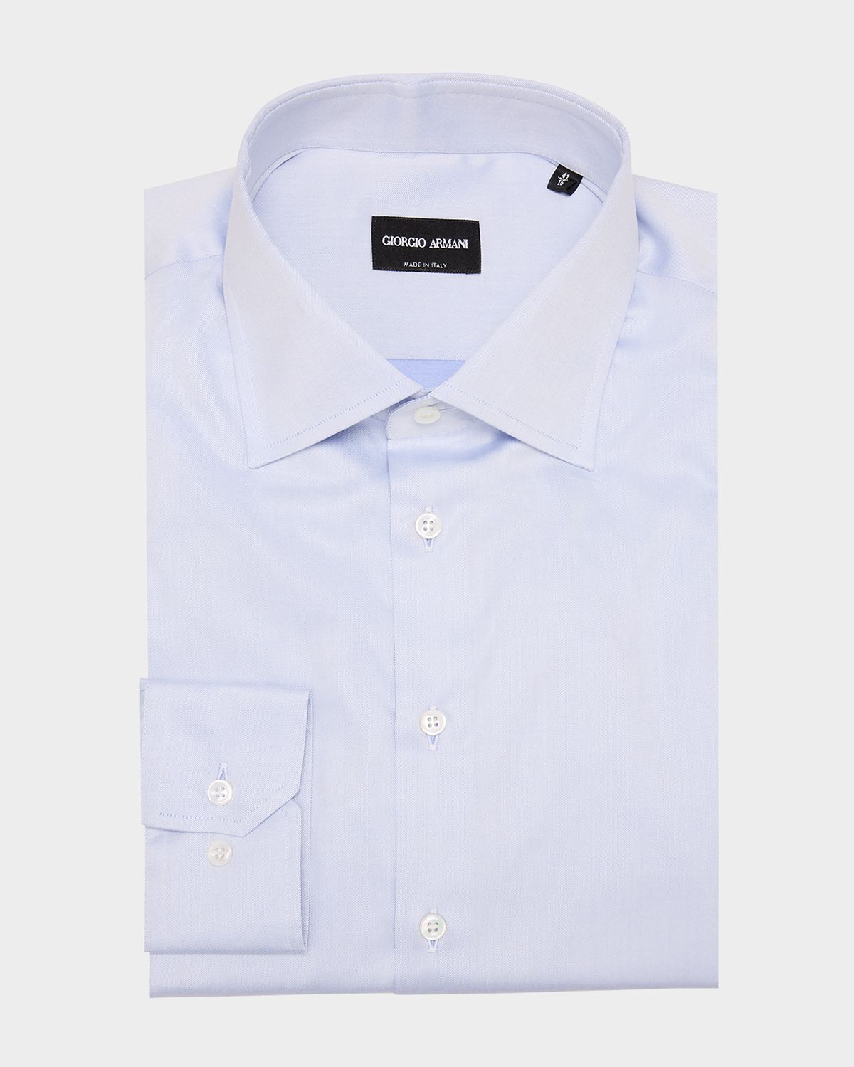 Giorgio Armani Men 's Solid Cotton Dress Shirt | Thumbnail 3