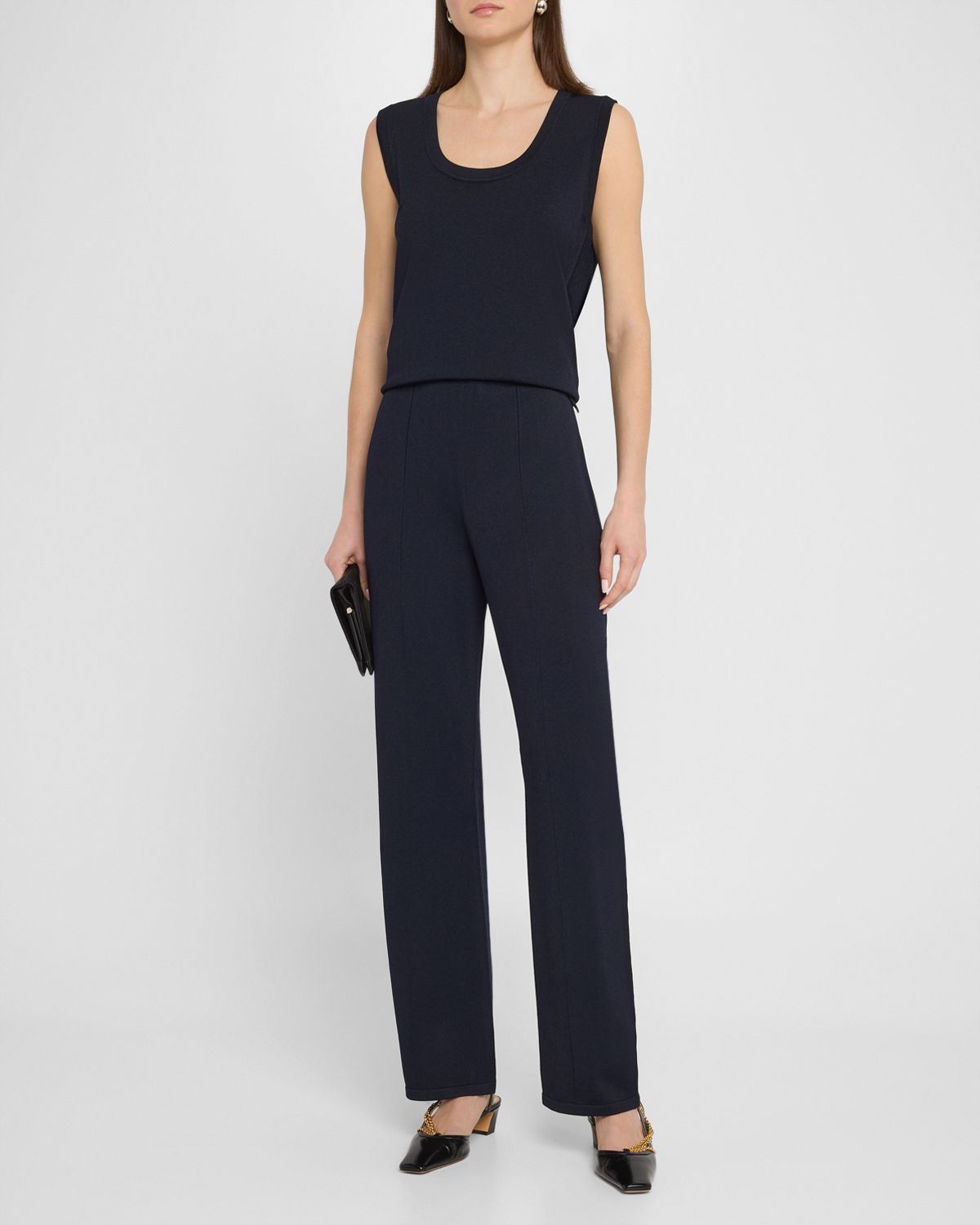 St. John Santiago Knit Straight-Leg Pants