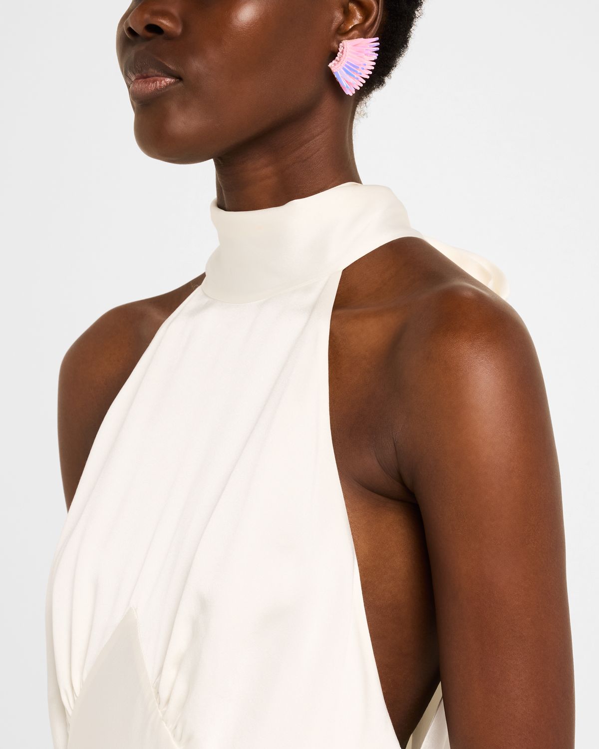 Mignonne Gavigan Mini Madeline Earrings, Iridescent Light Pink