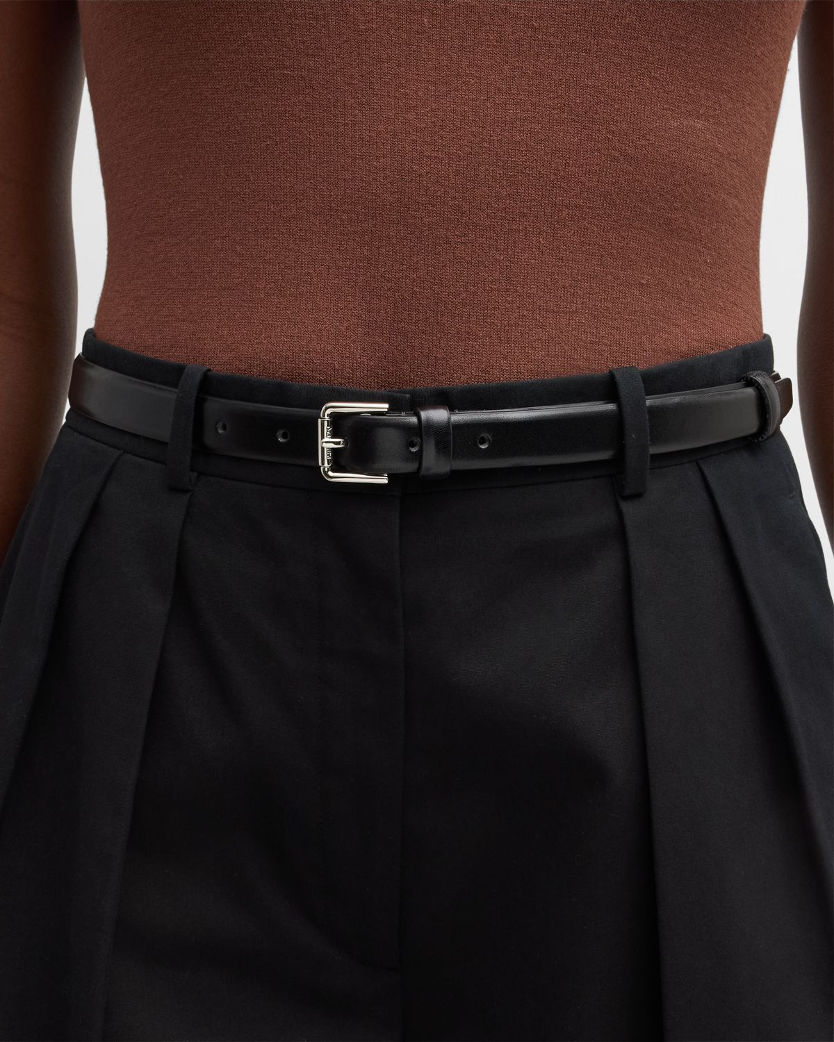 Max Mara Patent Leather Skinny Belt