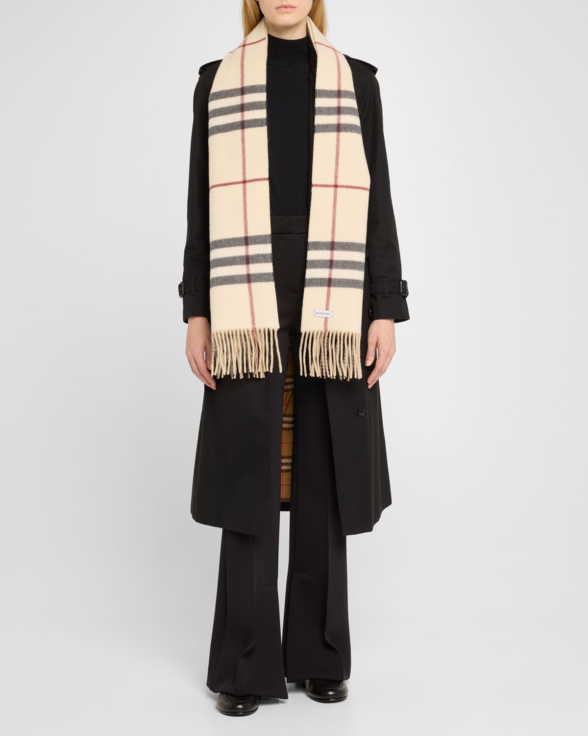 Burberry Giant Check Cashmere Scarf