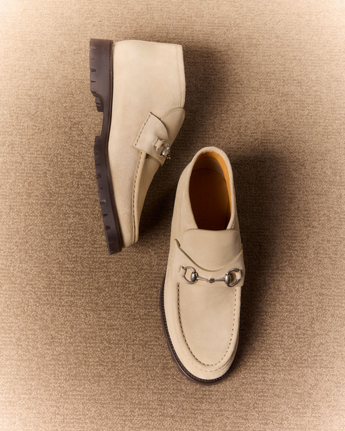 Gucci Men 's Sylke Suede Bit Lug-Sole Chukka Boots