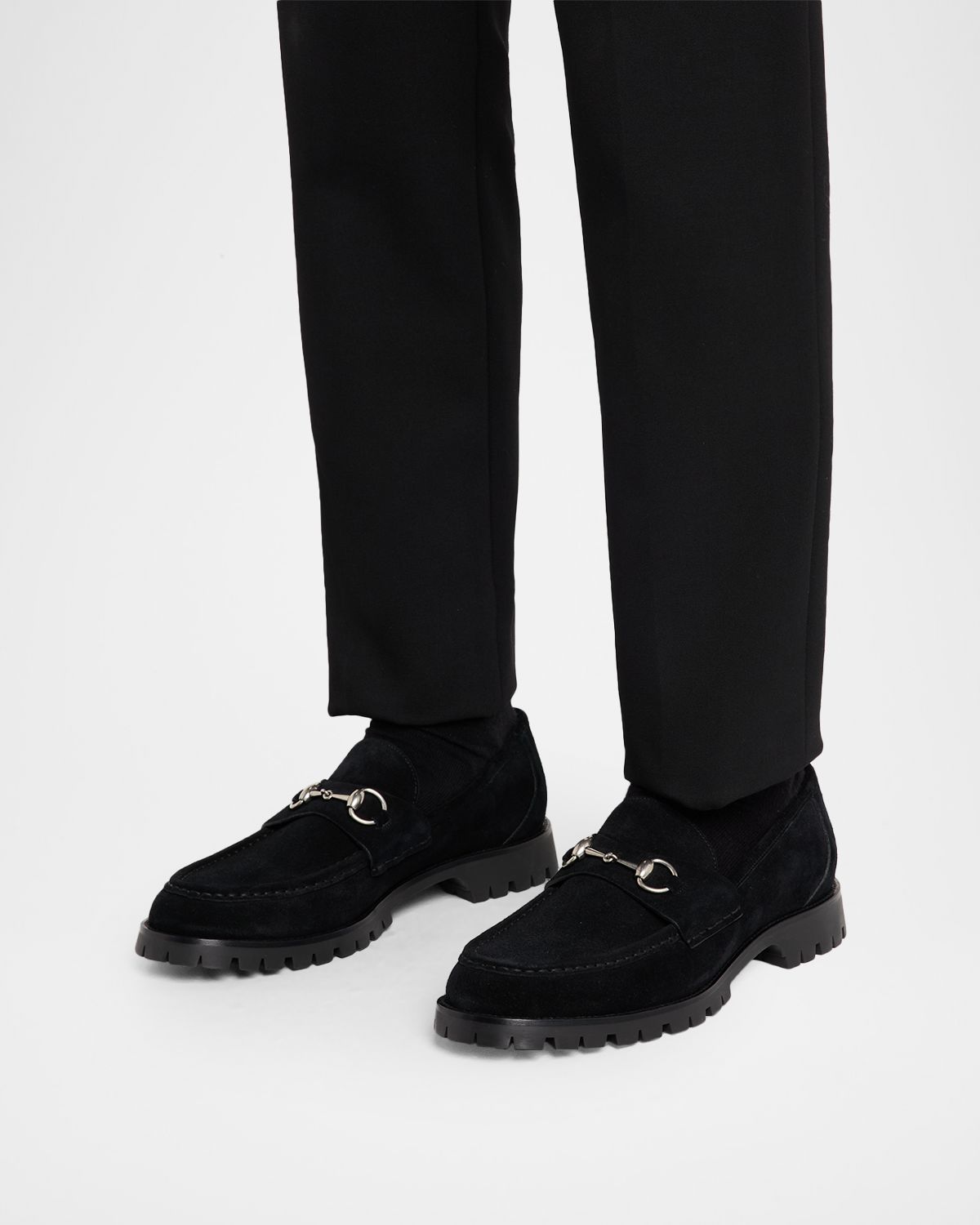 Gucci Men 's Sylke Suede Horsebit Loafers | Thumbnail 6