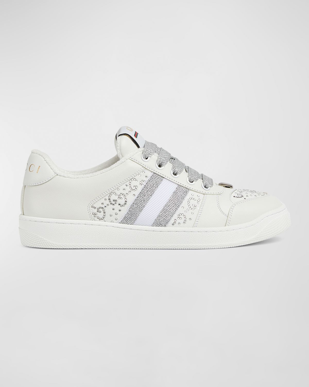 Gucci Crystal GG Web Low-Top Sneakers