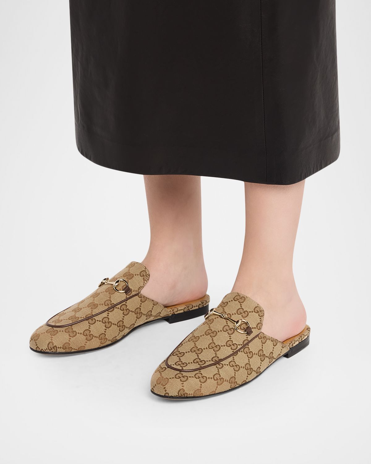 Gucci Princetown GG Canvas Bit Loafer Mules | Thumbnail 7 Gucci Princetown GG Canvas Bit Loafer Mules | Thumbnail 7