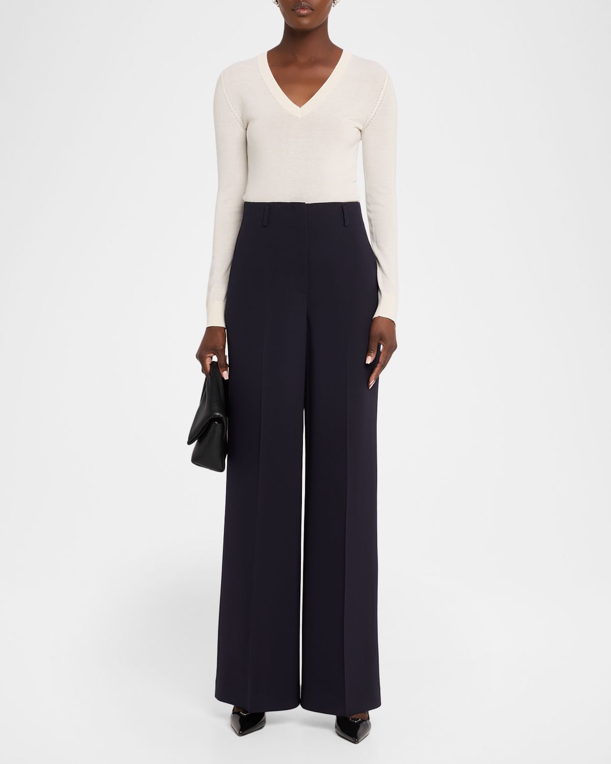 Lafayette 148 New York Thames Wide-Leg Crepe Pants | Thumbnail 5