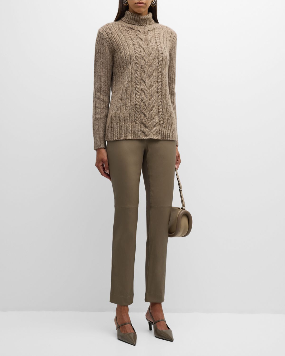 Lafayette 148 New York Leather and Acclaimed Stretch Cigarette Pants