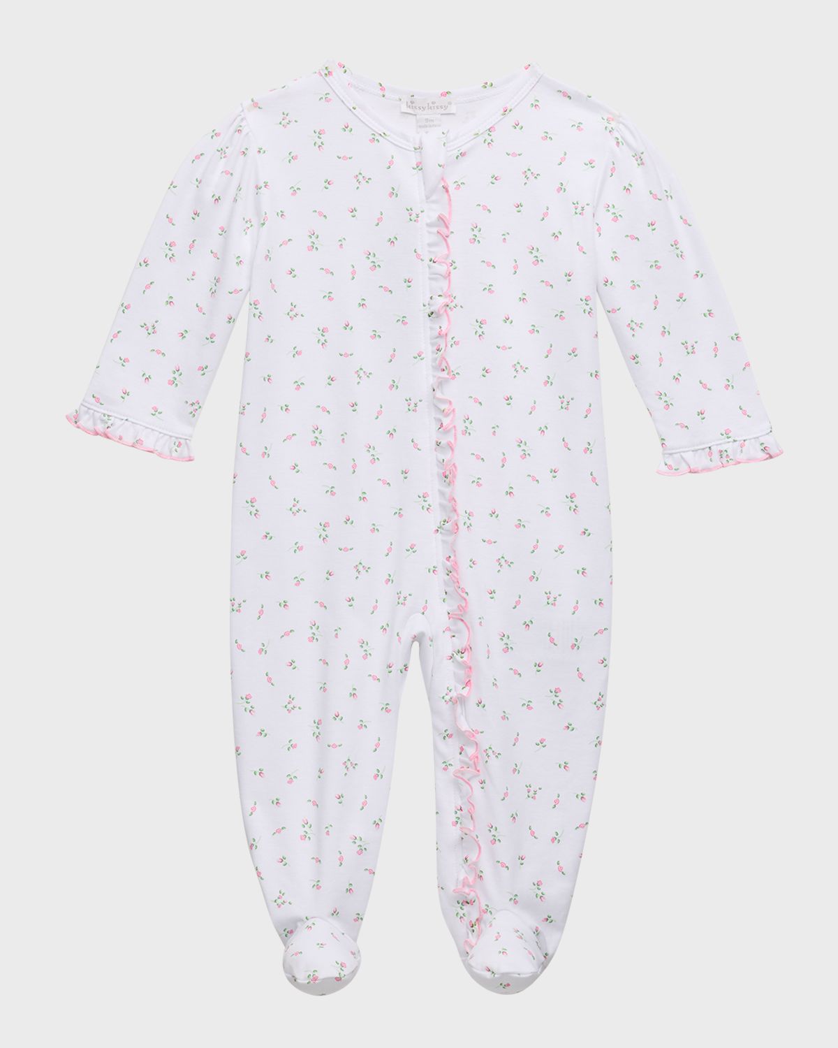 Kissy Kissy Girl 's Garden Rose Footie, Size 3M-9M