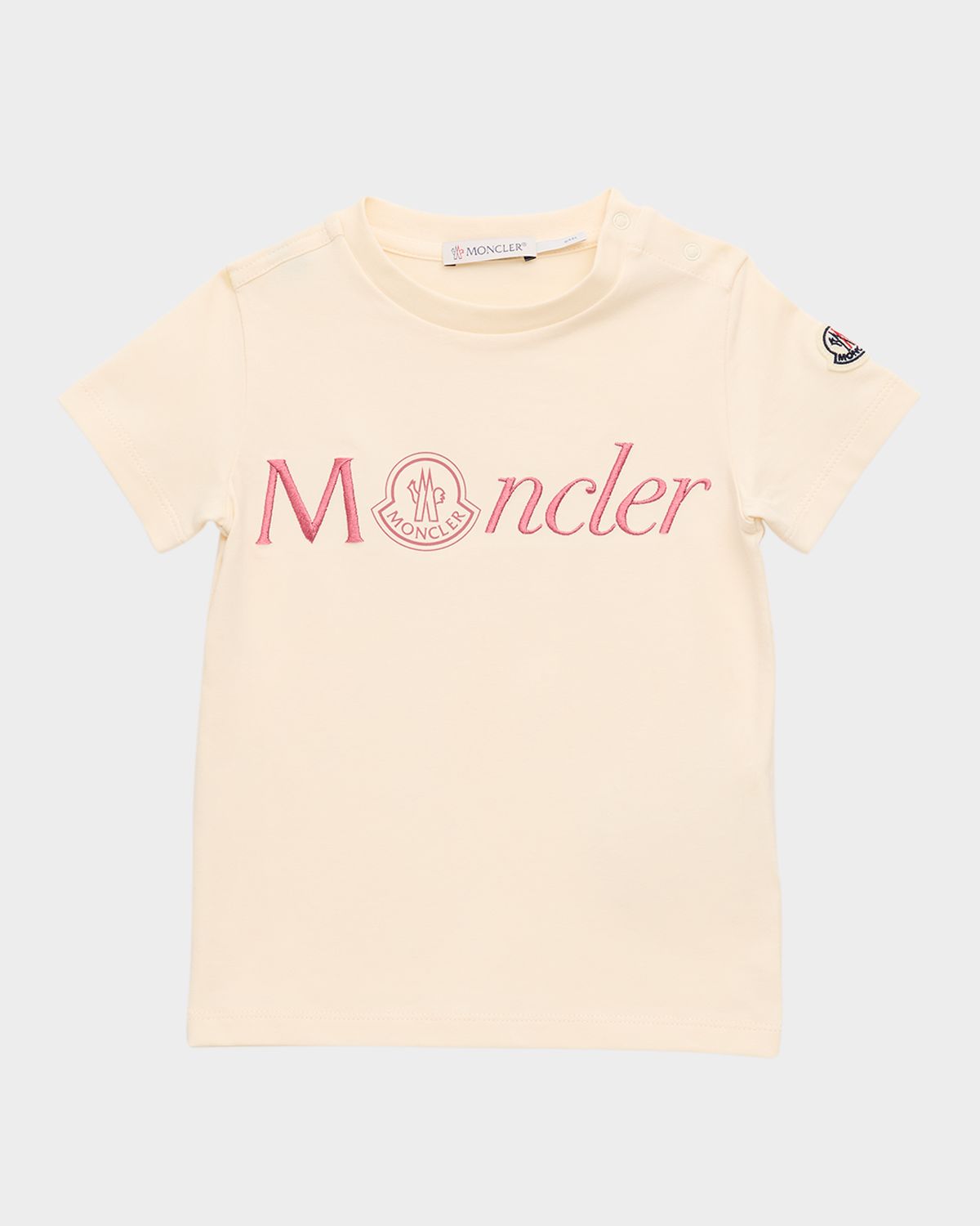 Moncler Girl 's Embroidered Logo-Print T-Shirt, Size 3M-3