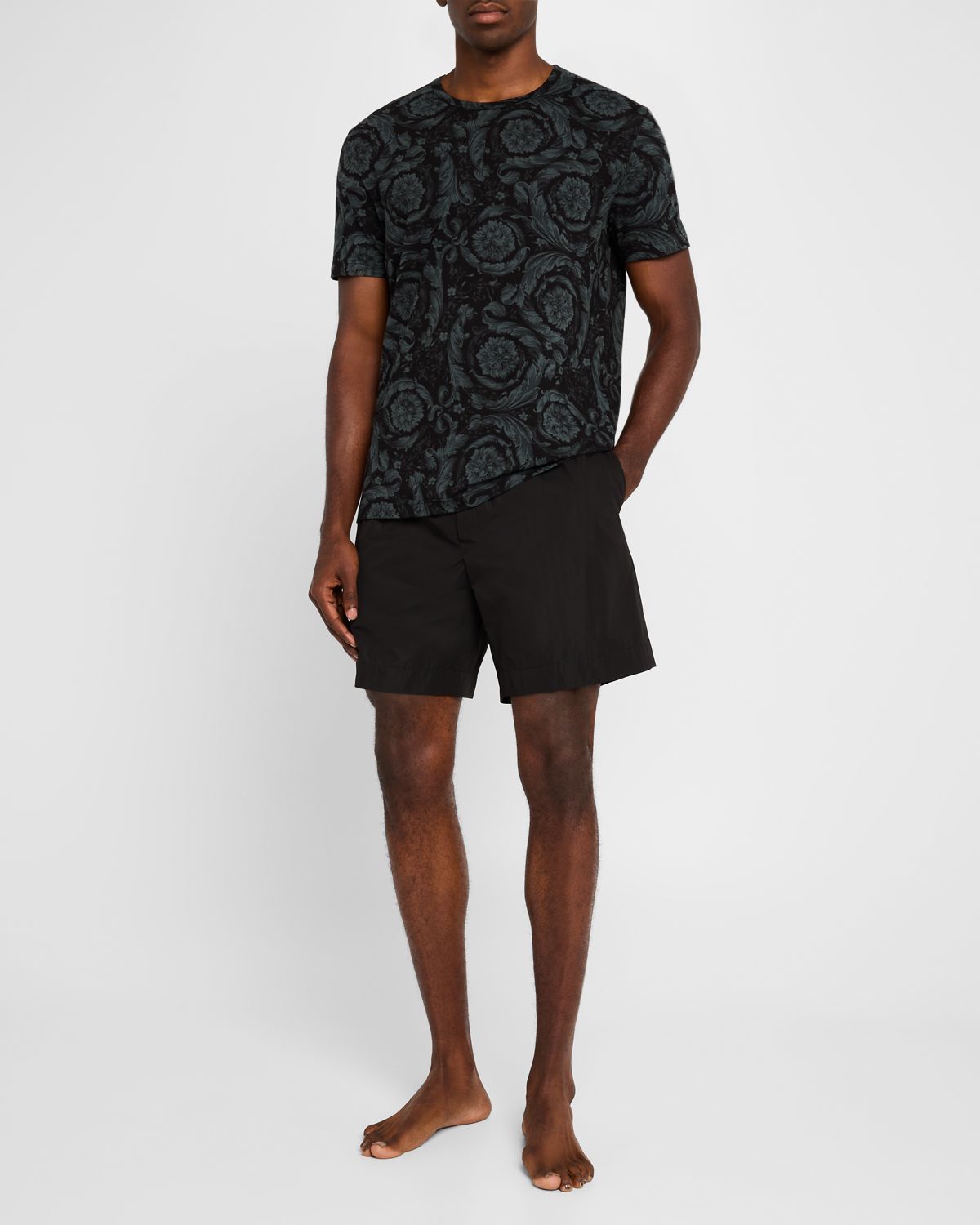 Versace Men 's Barocco Crewneck T-Shirt | Thumbnail 5