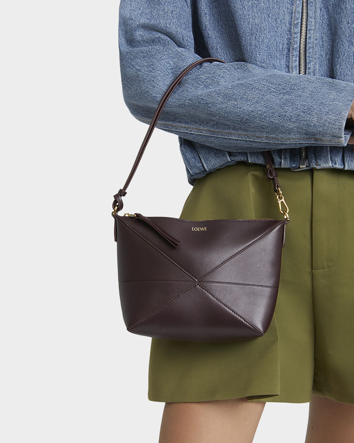 Loewe Puzzle Fold Leather Pouch Shoulder Bag