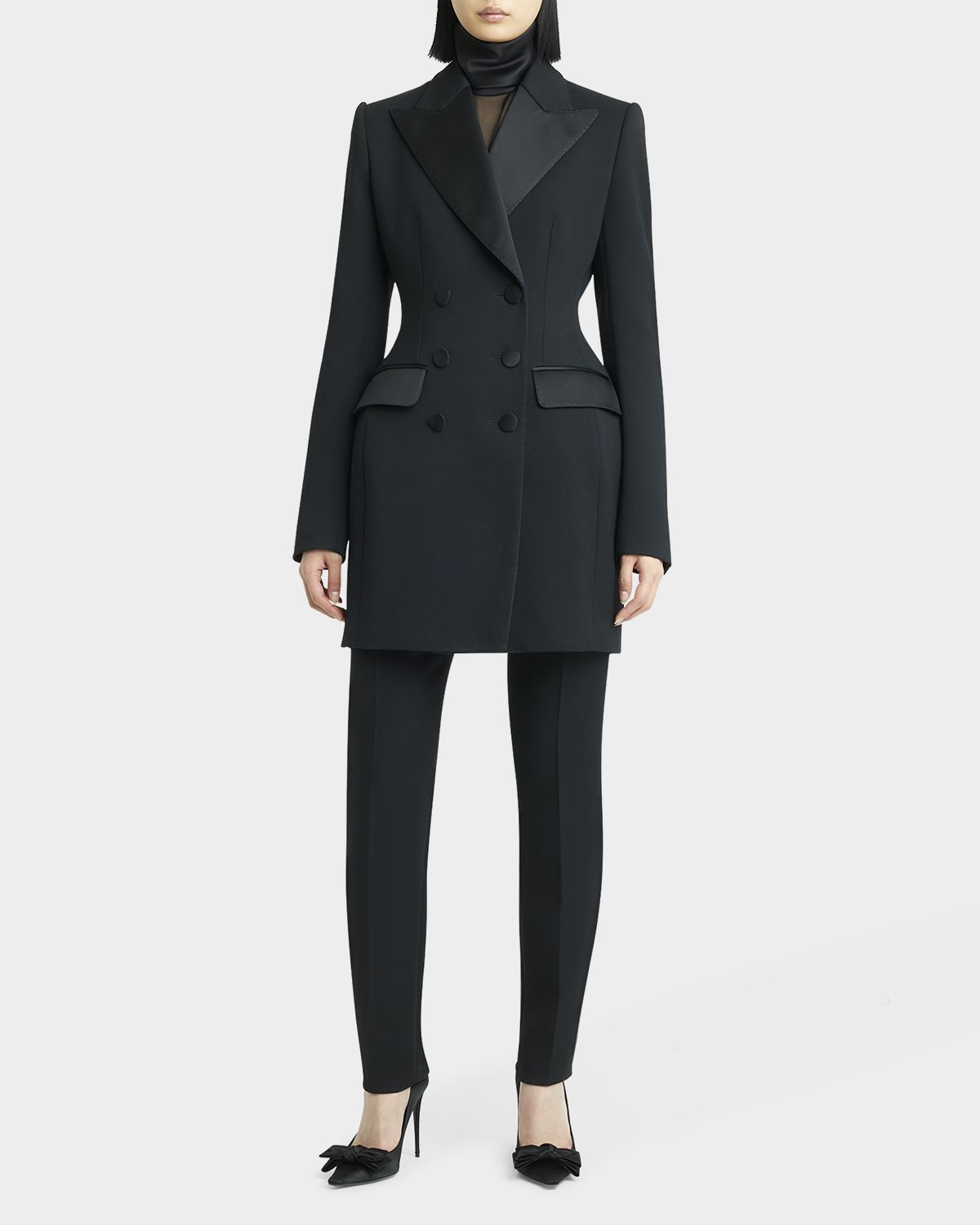 Dolce & Gabbana Tuxedo Double-Breasted Mini Jacket Dress