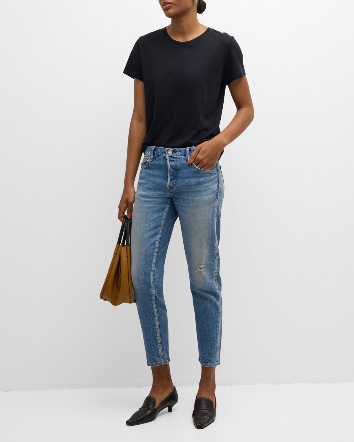 Rails Classic Luxe Cotton Jersey Crewneck T-Shirt