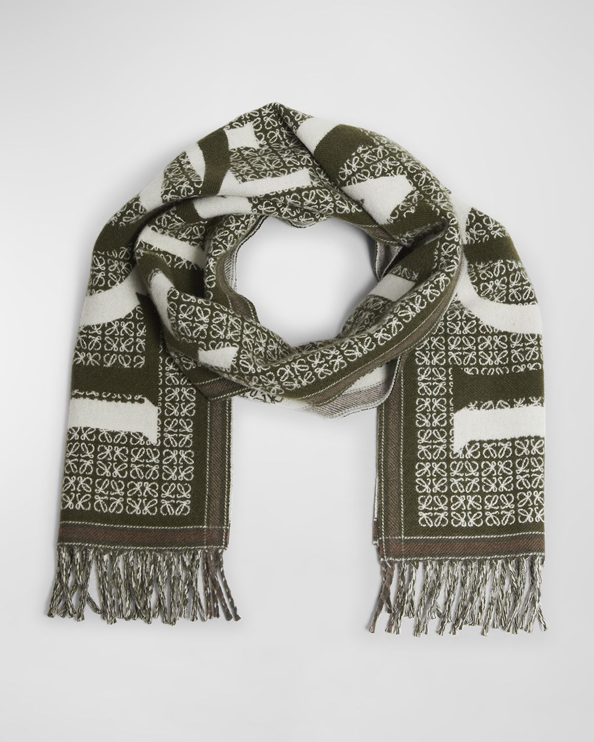 Loewe Love Anagram Wool & Cashmere Scarf