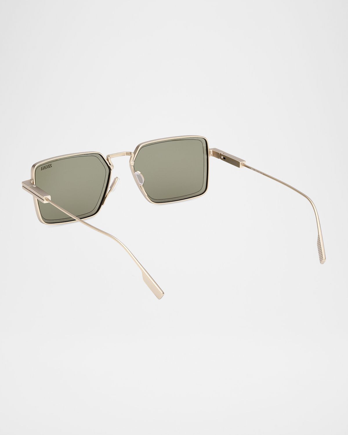 ZEGNA Men 's EZ0243M Metal Rectangle Sunglasses