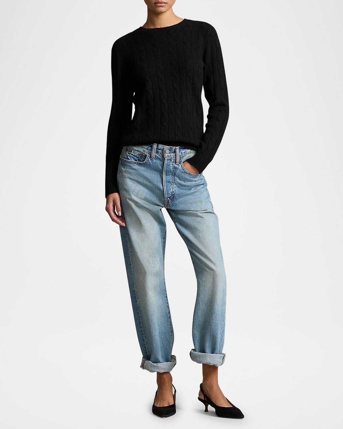 Polo Ralph Lauren Julianna Cable-Knit Cashmere Sweater