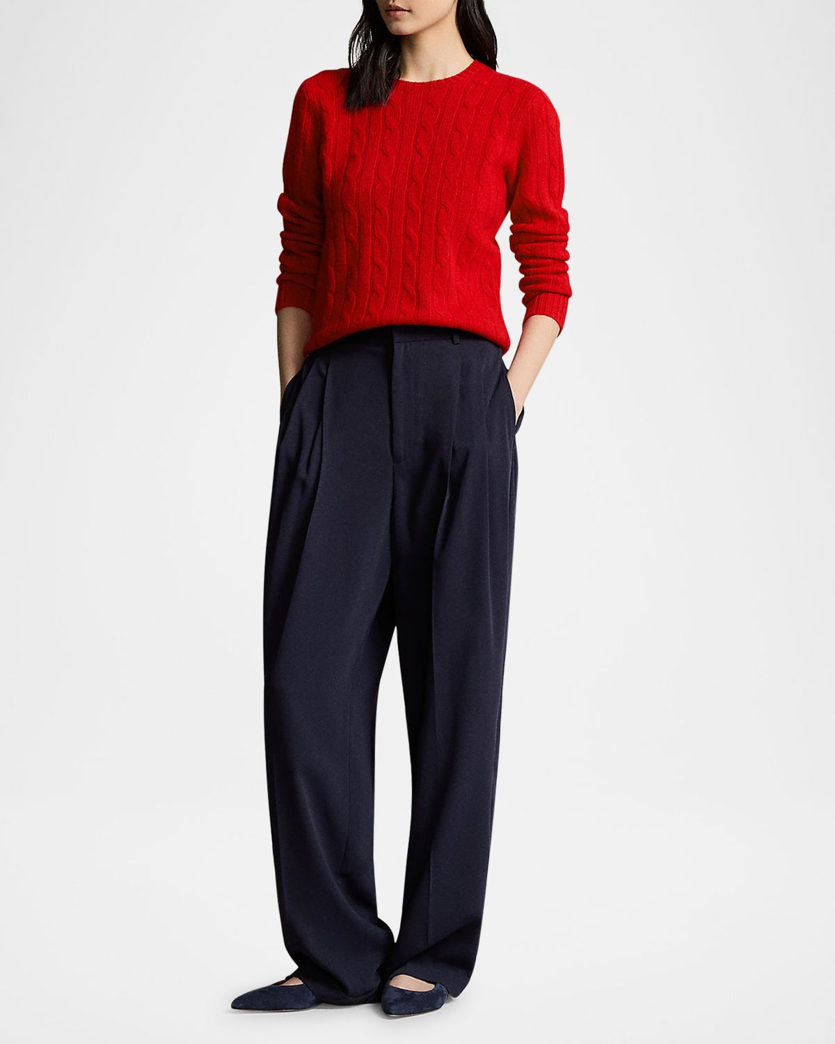 Polo Ralph Lauren Julianna Cable-Knit Cashmere Sweater