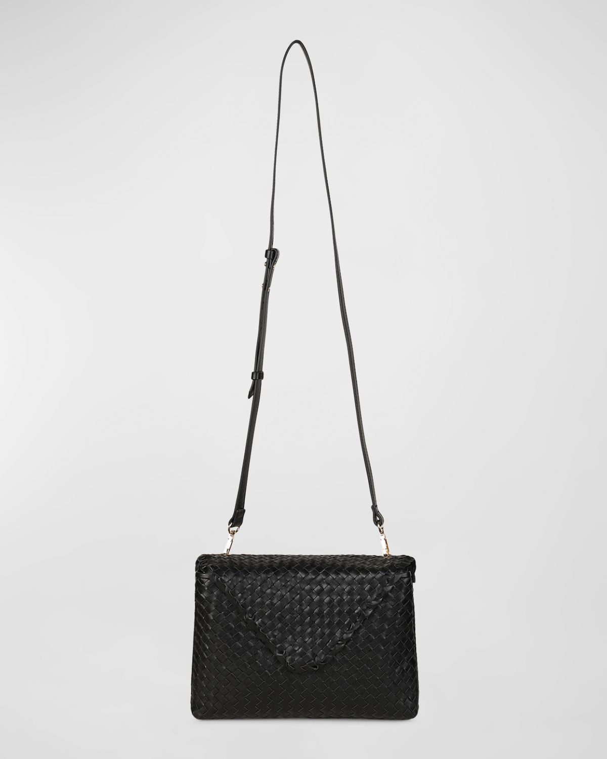 Rafe Jamie Envelope Woven Leather Clutch Bag