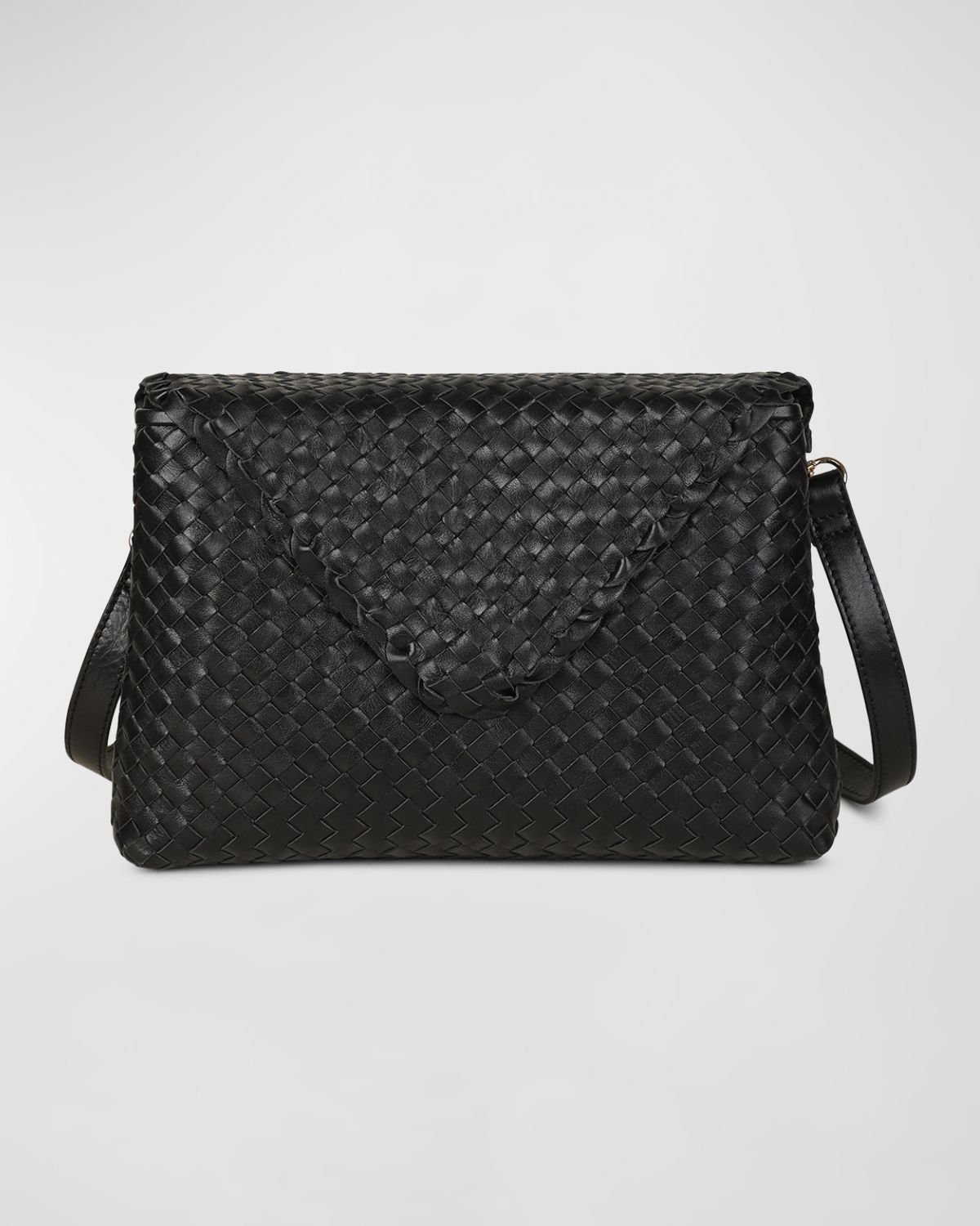 Rafe Jamie Envelope Woven Leather Clutch Bag