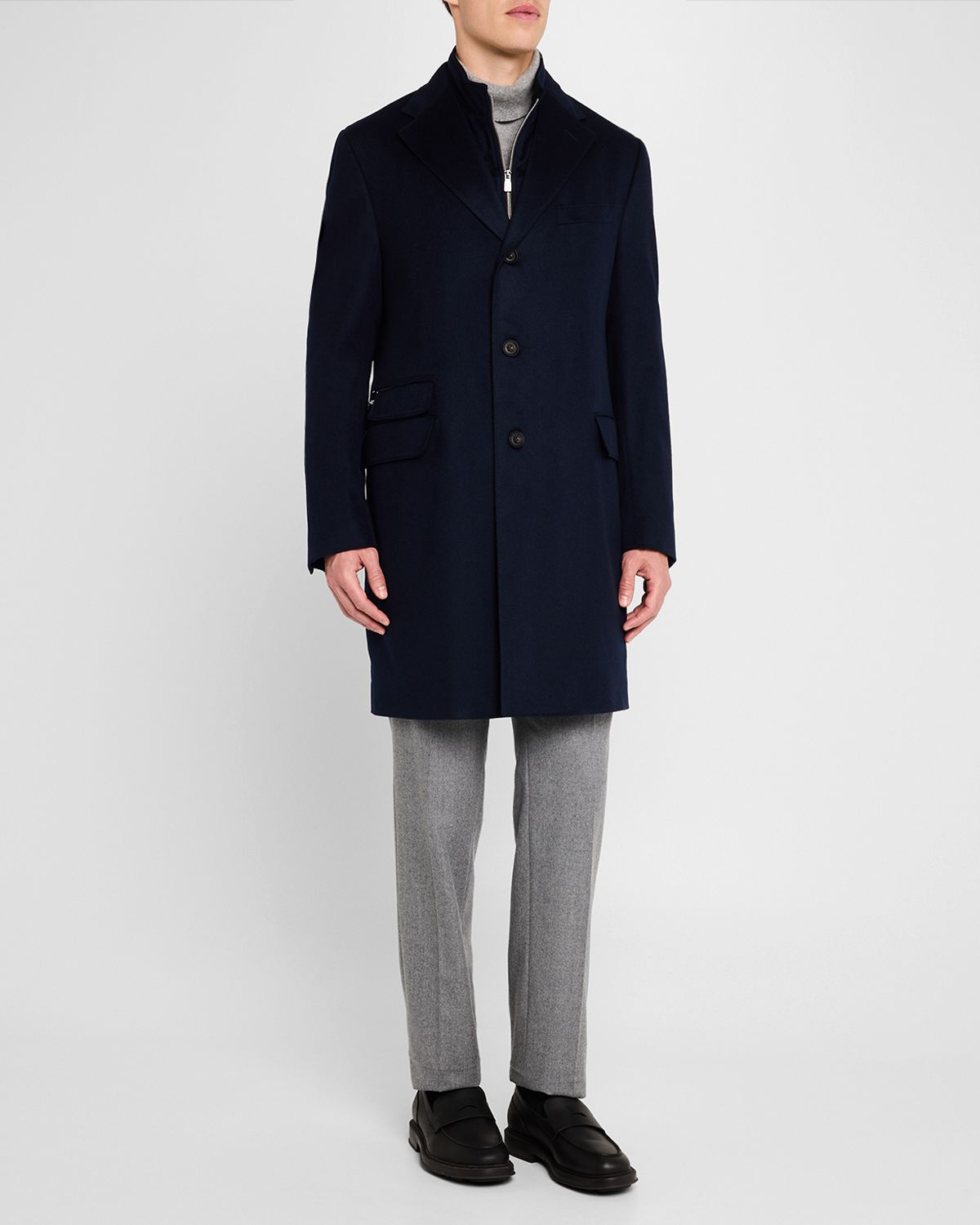 Corneliani Men 's Wool ID Topcoat