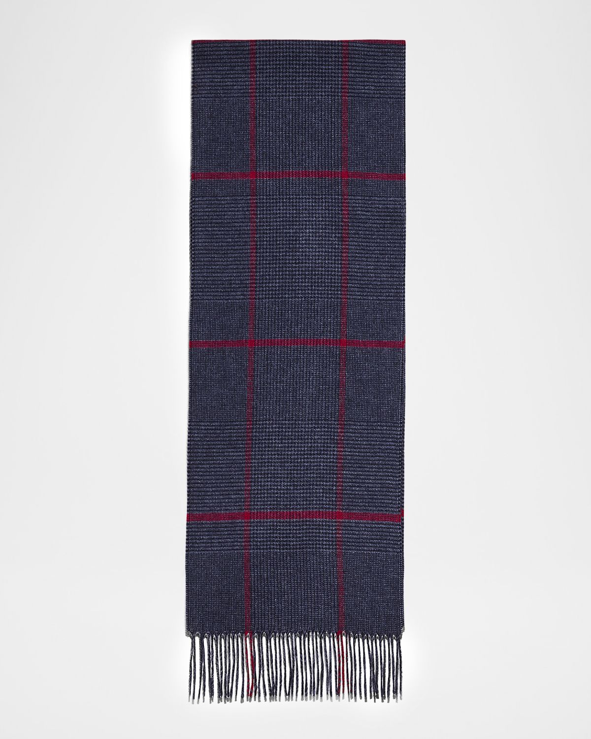 PIACENZA Men 's Silk Cashmere Glen Plaid Scarf | Thumbnail 6