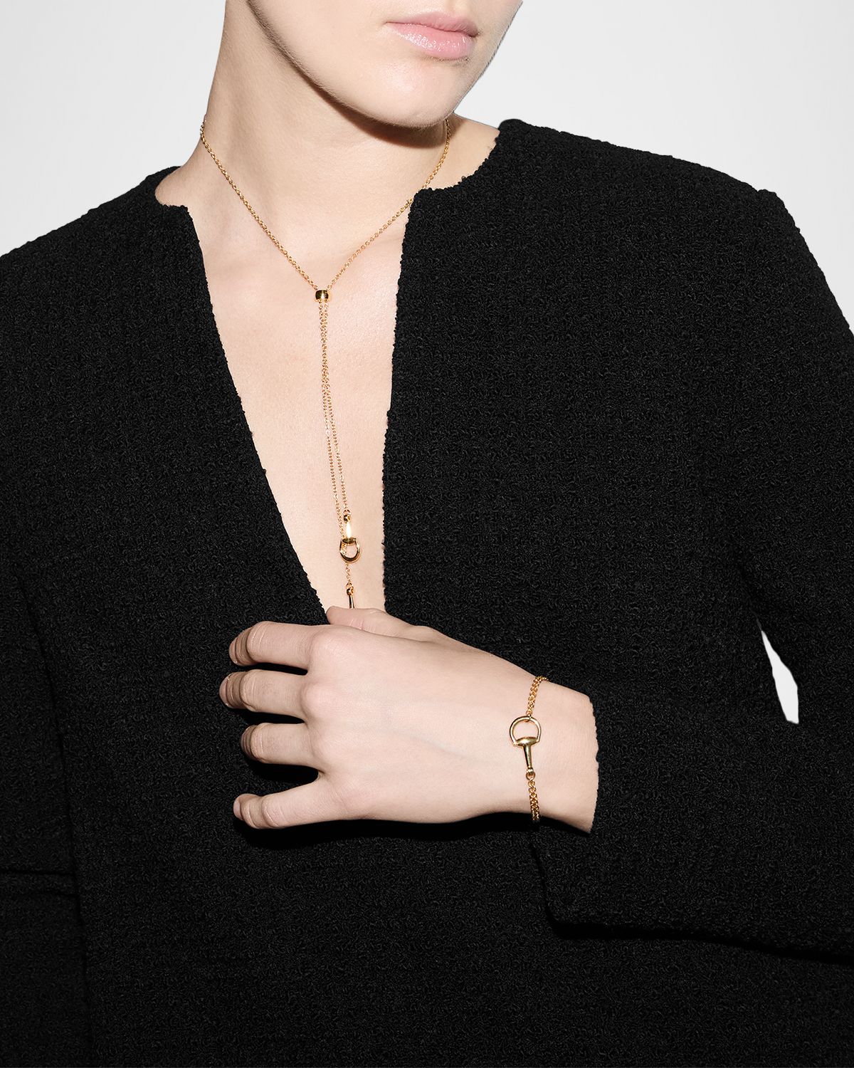 Gucci 18K Yellow Gold Horsebit Chain Bracelet