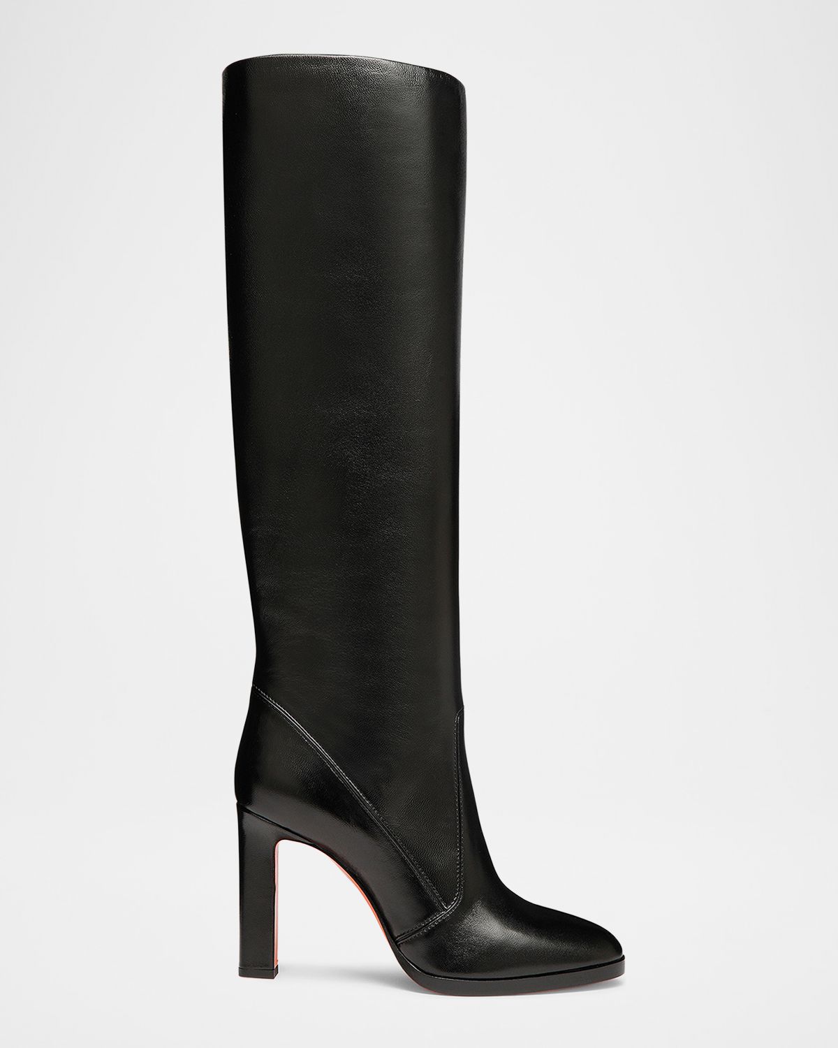 Santoni Andy Leather Stiletto Knee Boots | Thumbnail 6