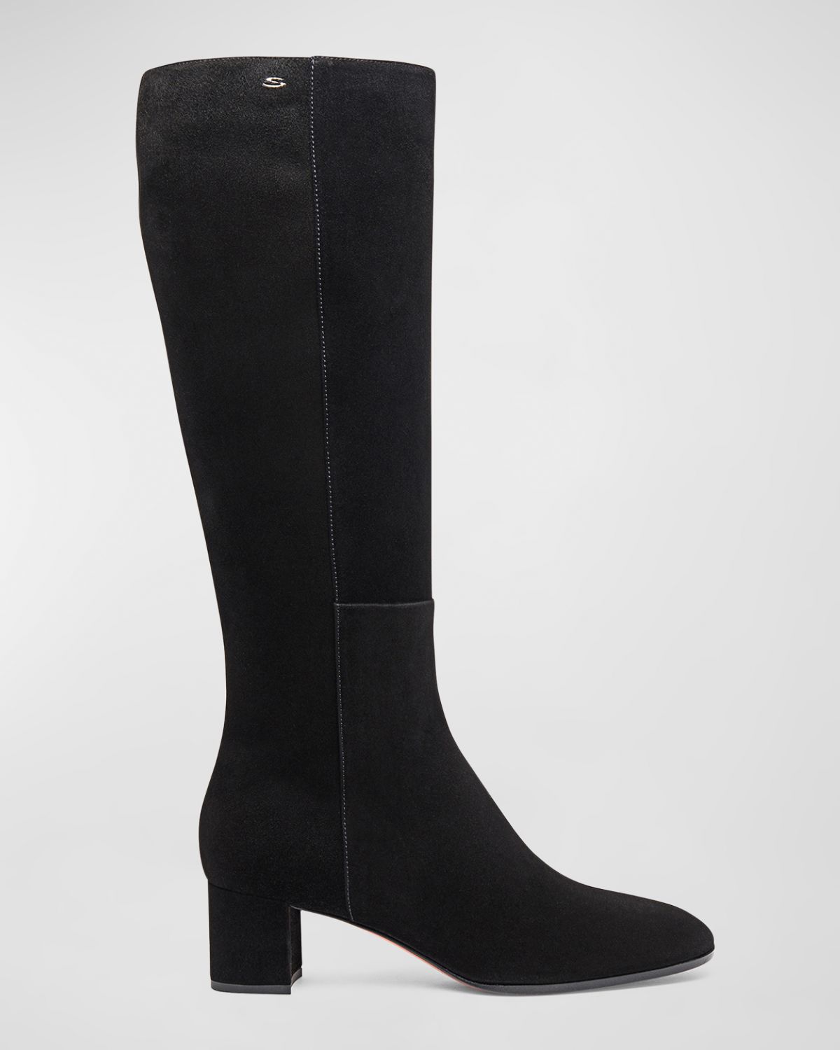 Santoni Suede Block-Heel Knee Boots | Thumbnail 4 Santoni Suede Block-Heel Knee Boots | Thumbnail 4