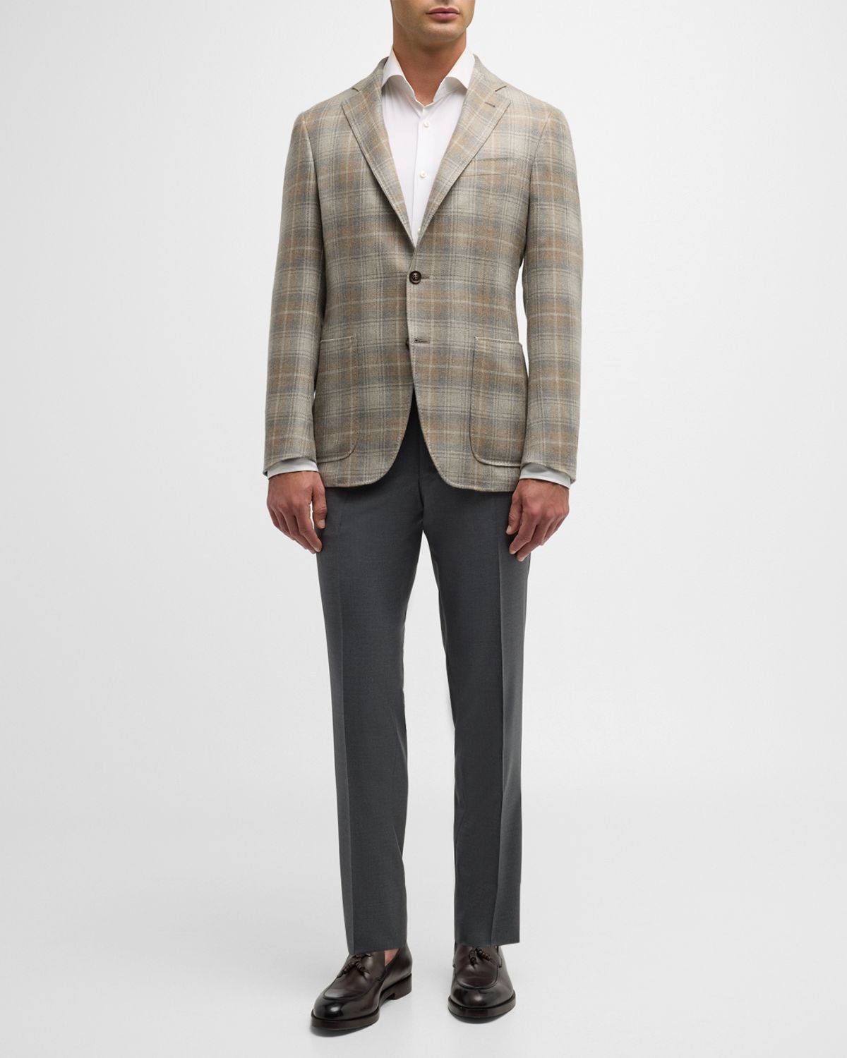 Canali Men 's Cashmere Plaid Sport Coat