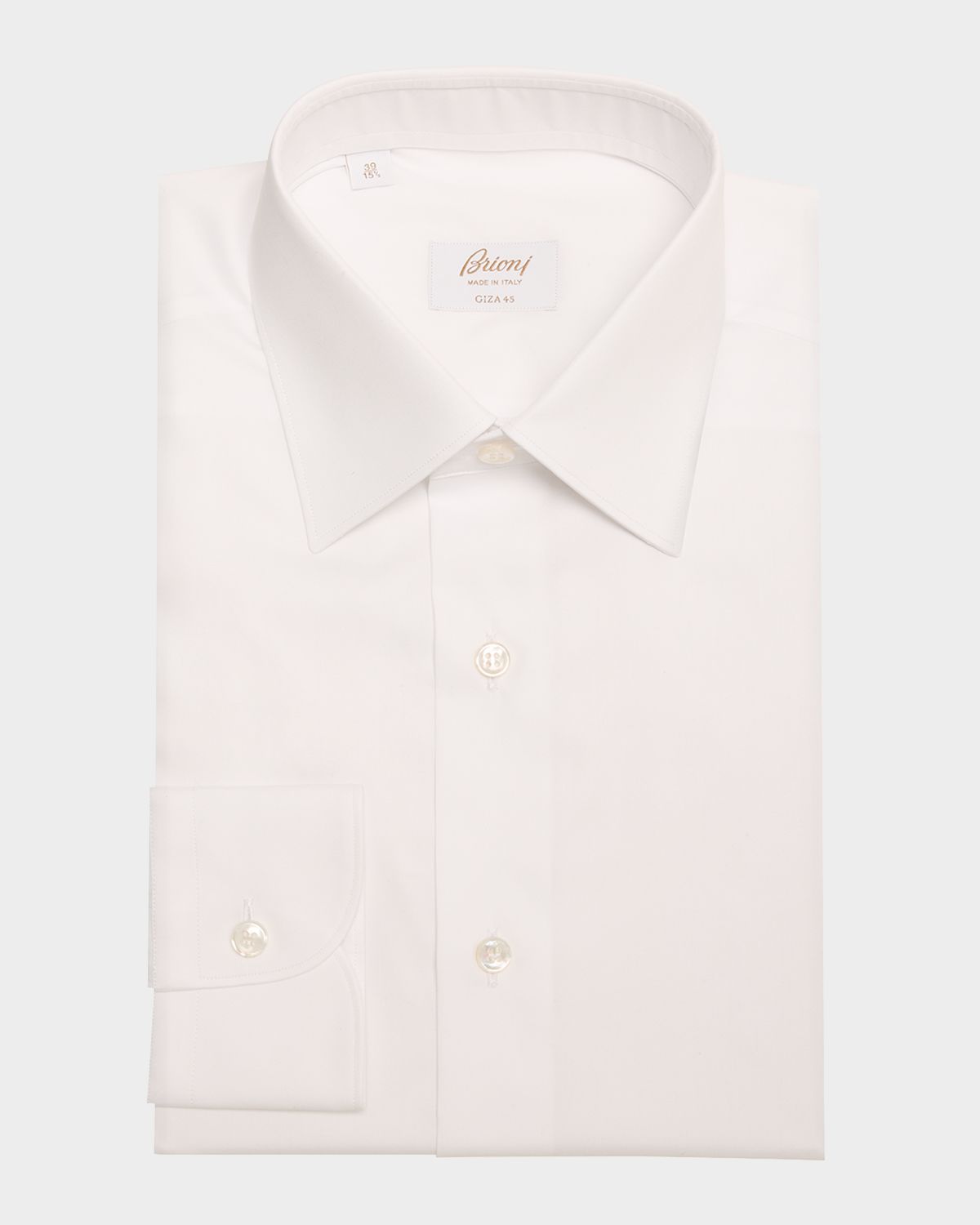 Brioni Men 's Brew Giza 45 Cotton Twill Dress Shirt | Thumbnail 3 Brioni Men 's Brew Giza 45 Cotton Twill Dress Shirt | Thumbnail 3