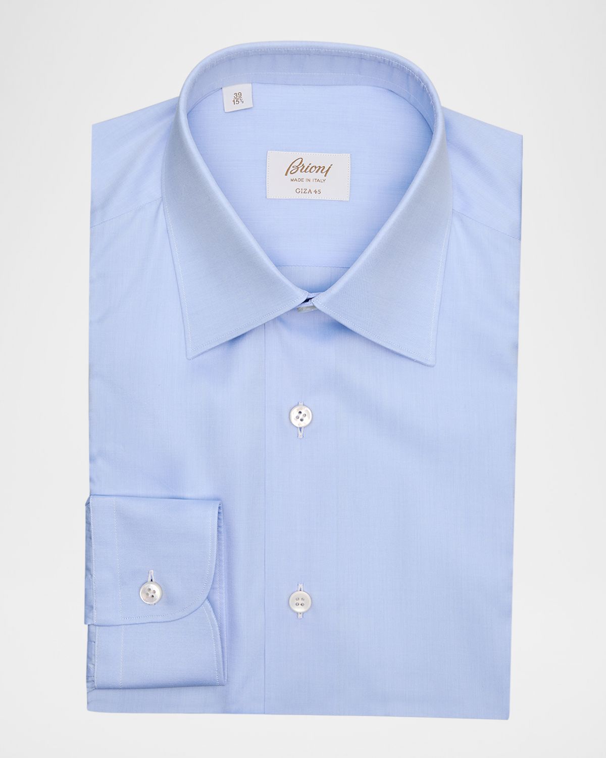 Brioni Men 's Brew Giza 45 Cotton Twill Dress Shirt | Thumbnail 3 Brioni Men 's Brew Giza 45 Cotton Twill Dress Shirt | Thumbnail 3