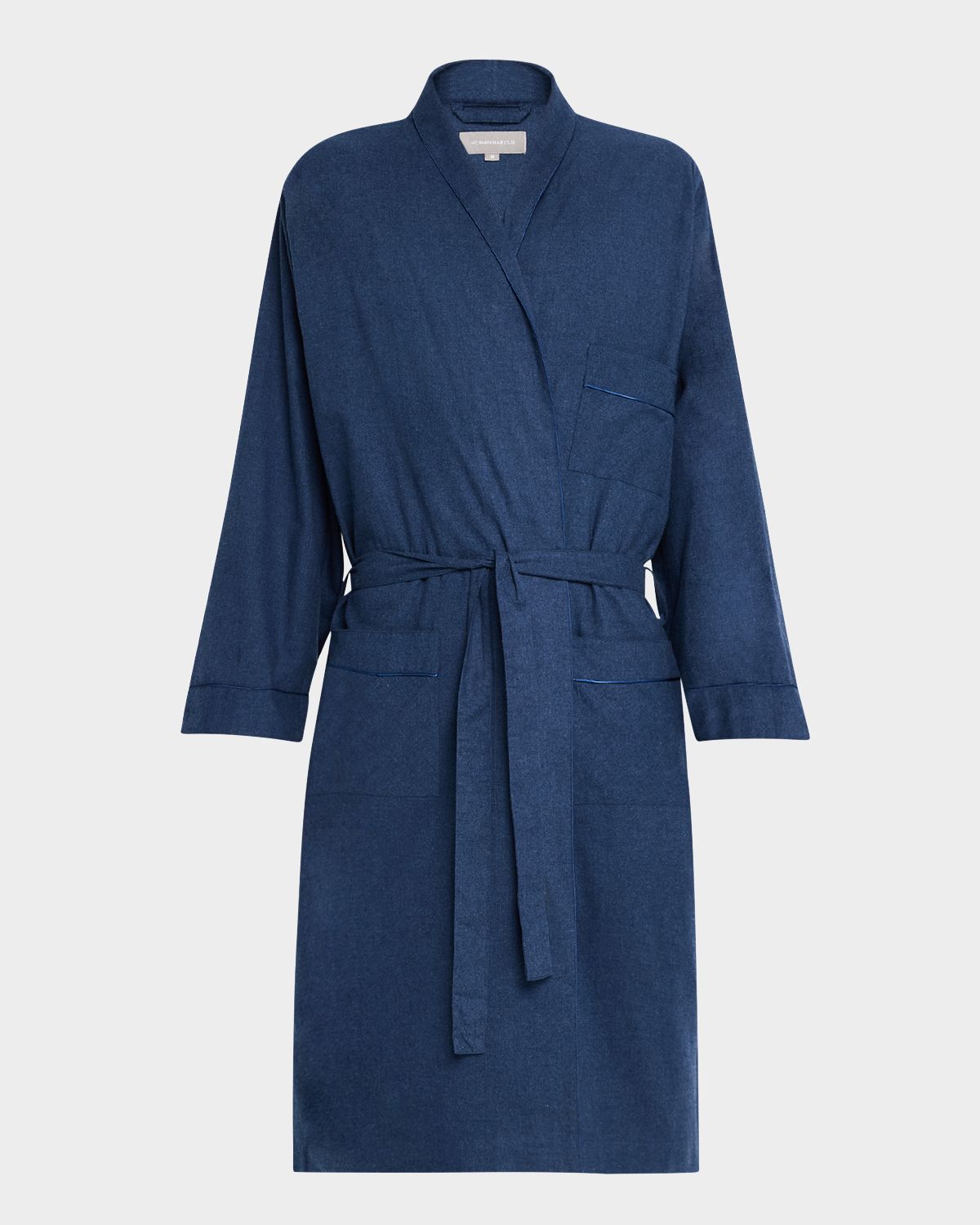 Neiman Marcus Men 's Brushed Flannel Robe