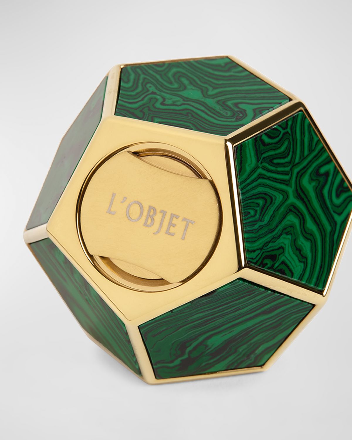 L 'Objet Malachite Pentagon Spice Jewels, Set of 2