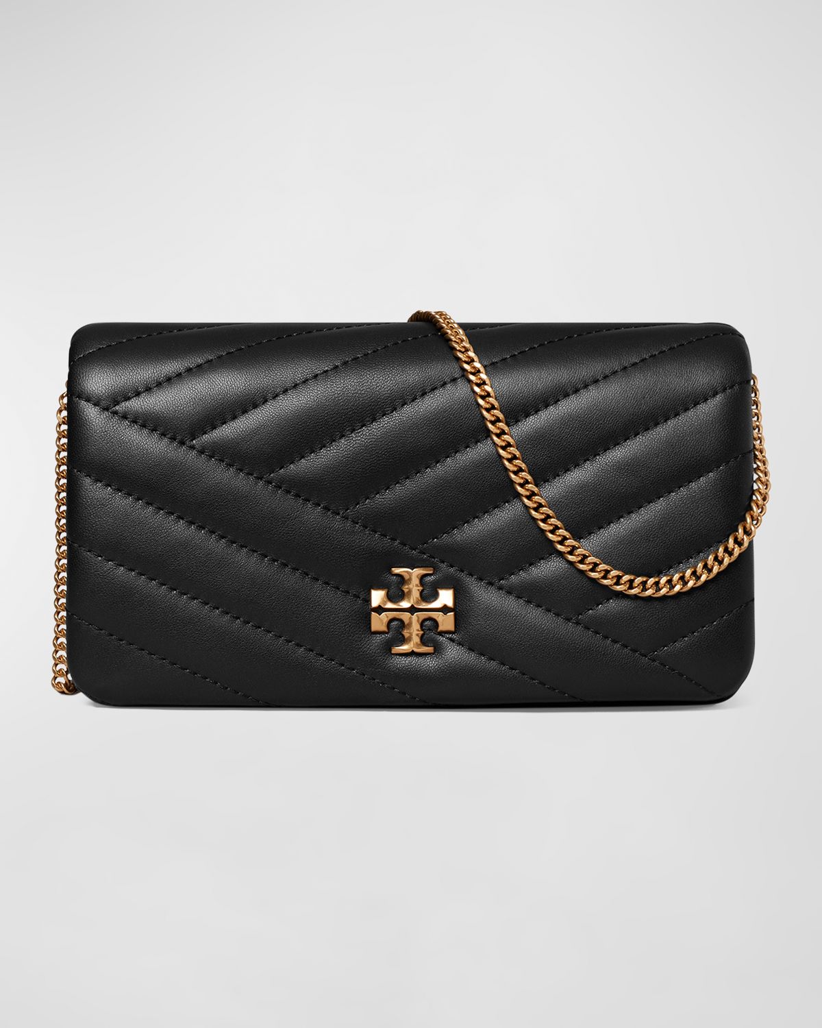 Tory Burch Kira Chevron Leather Wallet on Chain