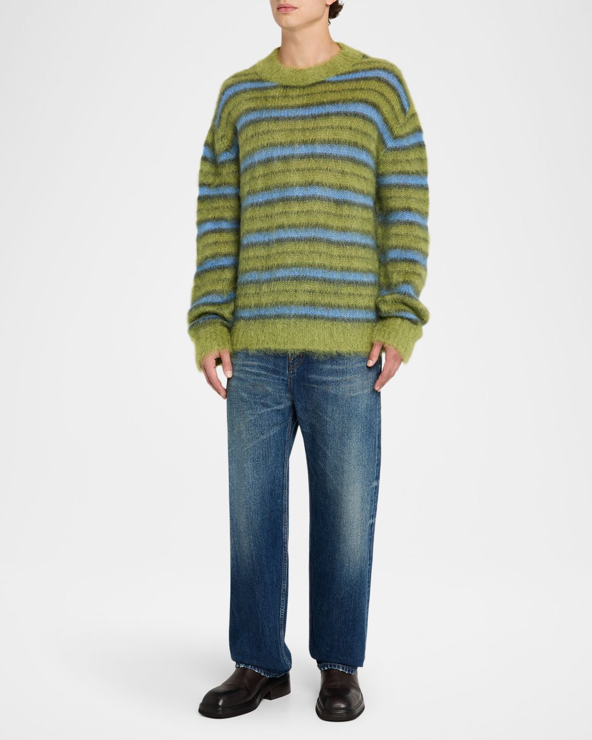 Marni Men 's Mohair Striped Sweater