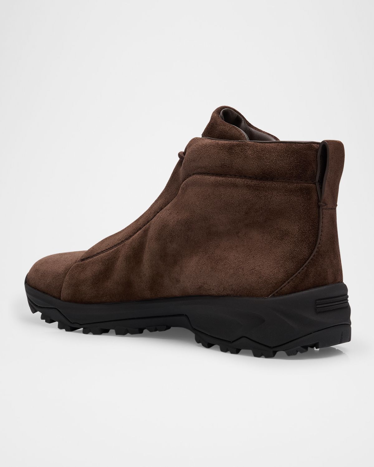 ZEGNA Men 's Triple Stitch Vetta Suede Boots | Thumbnail 4 ZEGNA Men 's Triple Stitch Vetta Suede Boots | Thumbnail 4