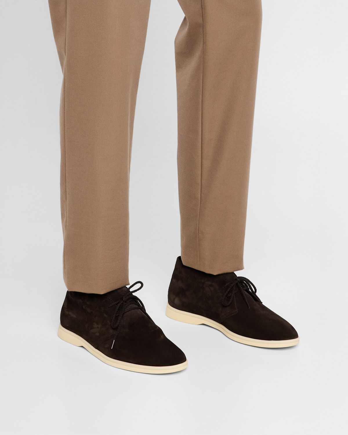 Loro Piana Men's Desert Walk Suede Derby Shoes