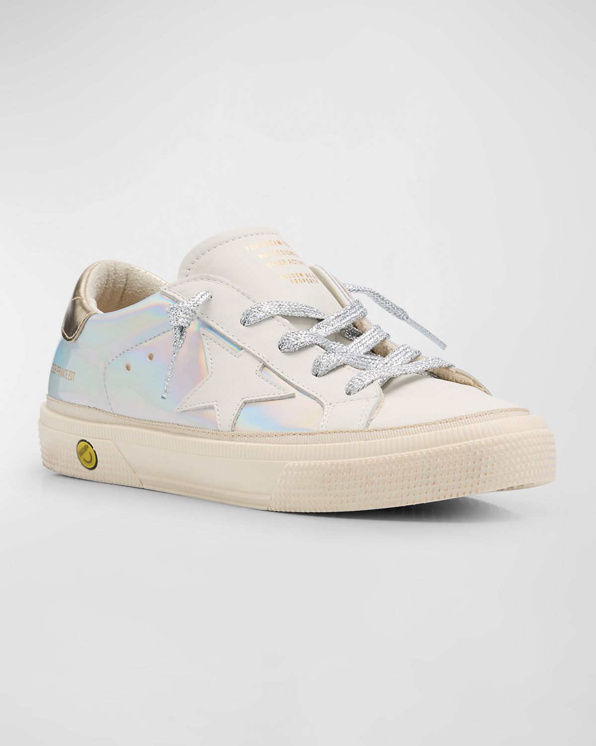 Golden Goose Girl 's May Holographic Low Top Sneakers, Toddlers/Kids | Thumbnail 5 Golden Goose Girl 's May Holographic Low Top Sneakers, Toddlers/Kids | Thumbnail 5