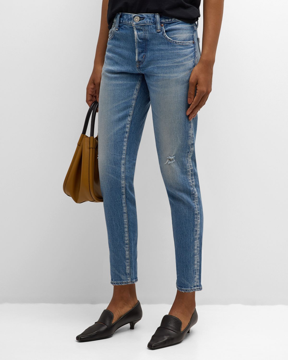 MOUSSY VINTAGE Kendall Tapered Cropped Jeans