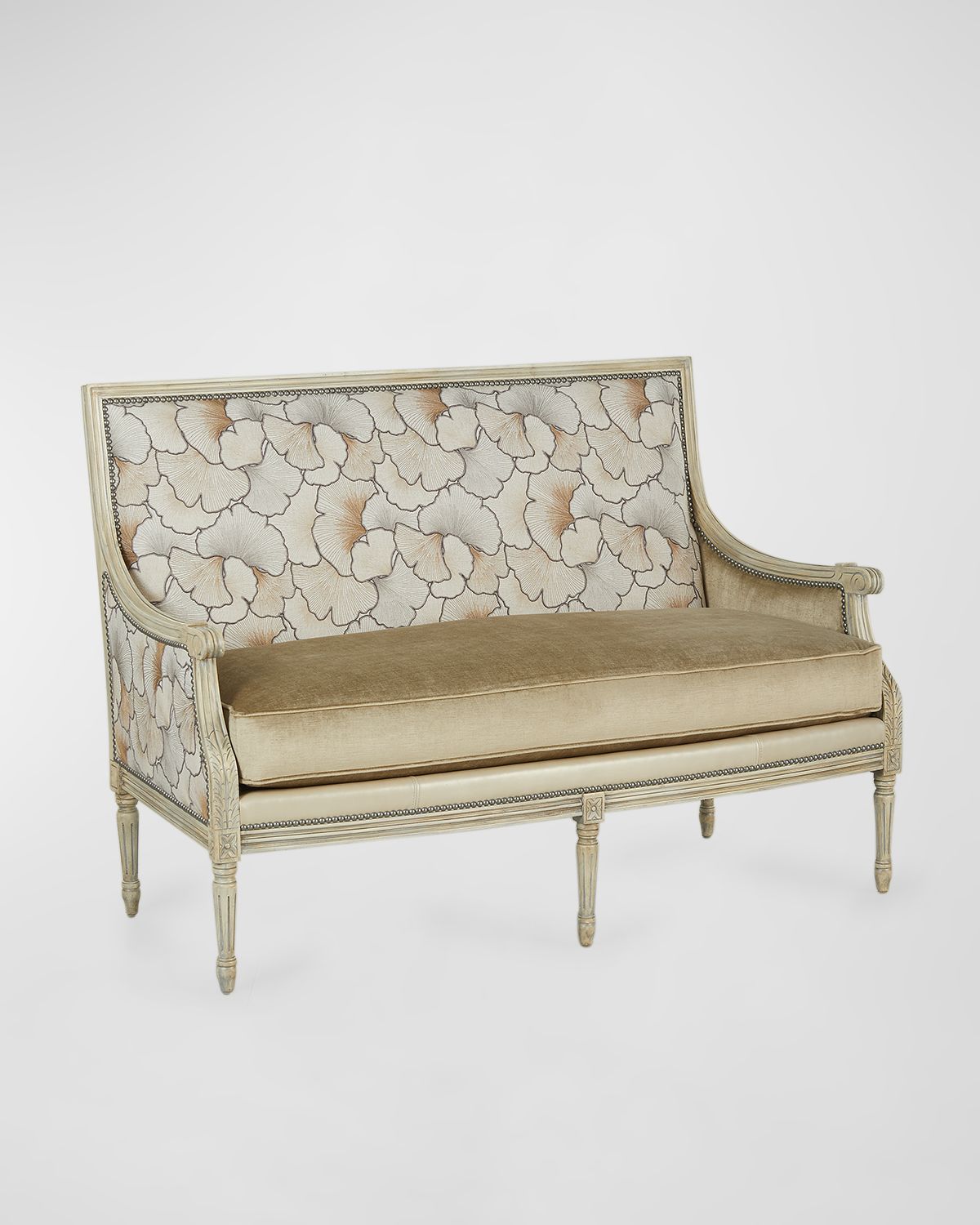 Massoud Shai Leather Settee