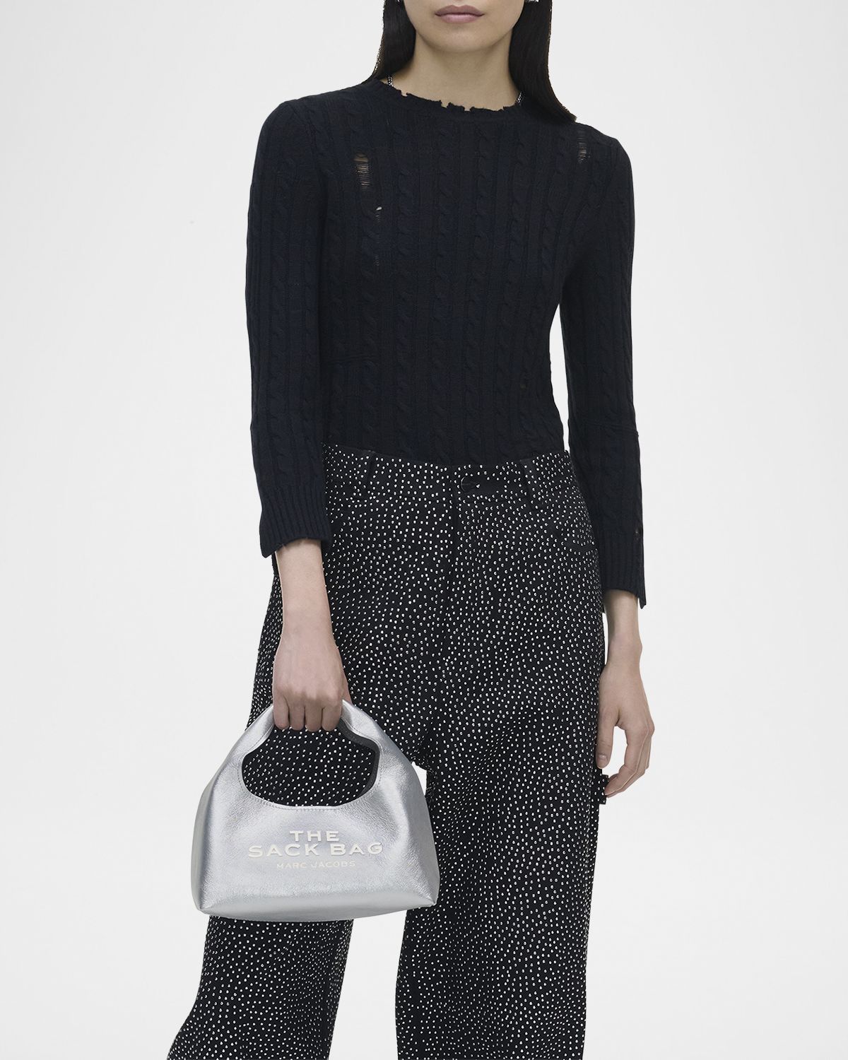 Marc Jacobs The Metallic Leather Mini Sack Bag