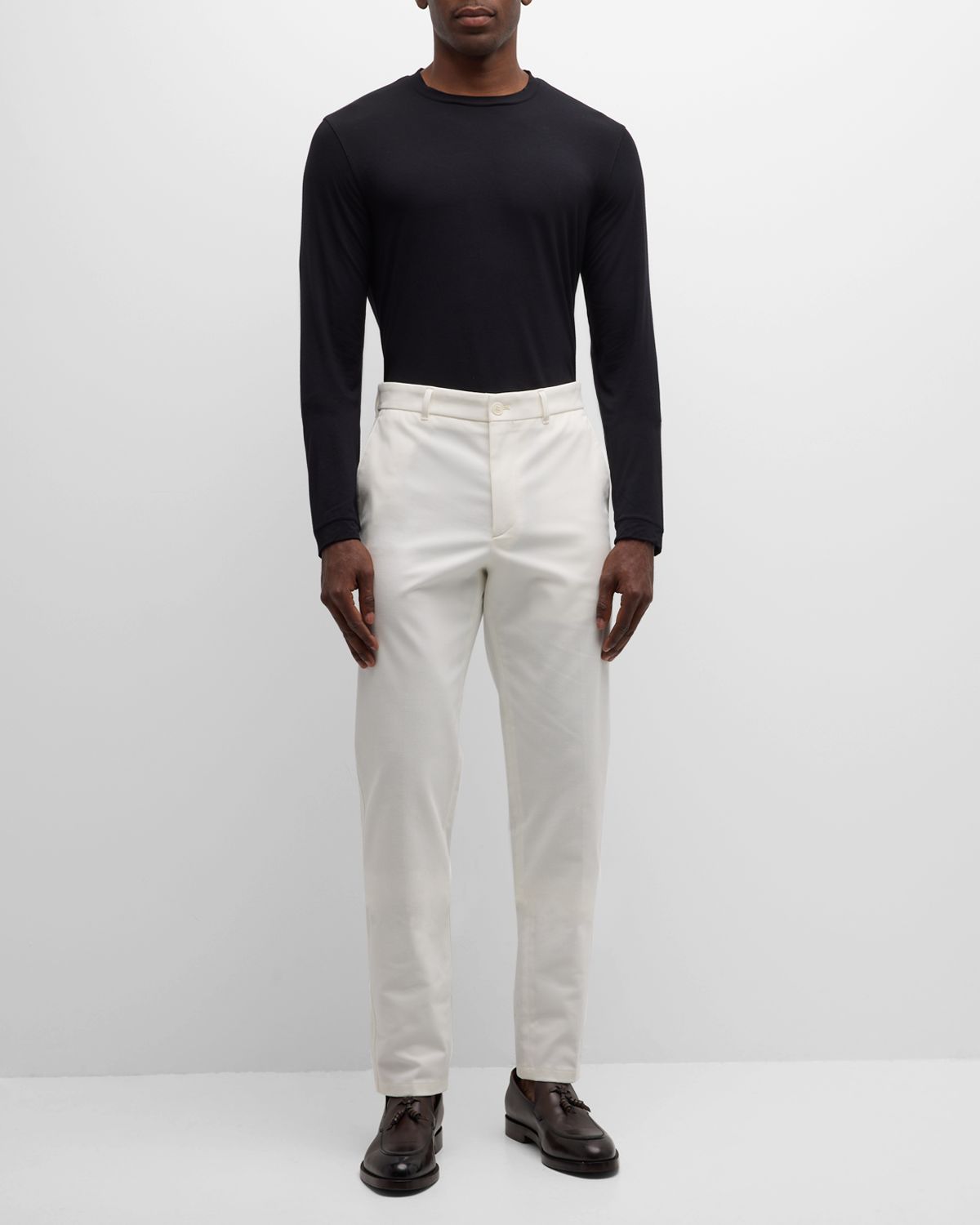 Giorgio Armani Men 's Gabardine Diagonal Weave Trousers