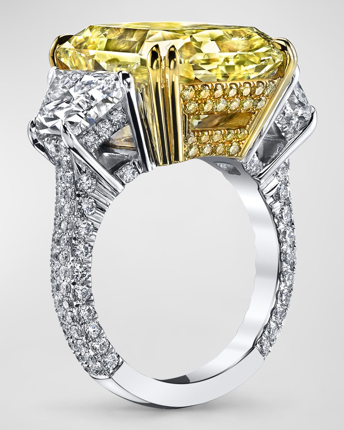 Neiman Marcus Diamonds Large Radiant Cut Center Ring, 19.31tcw (Size 6.5)