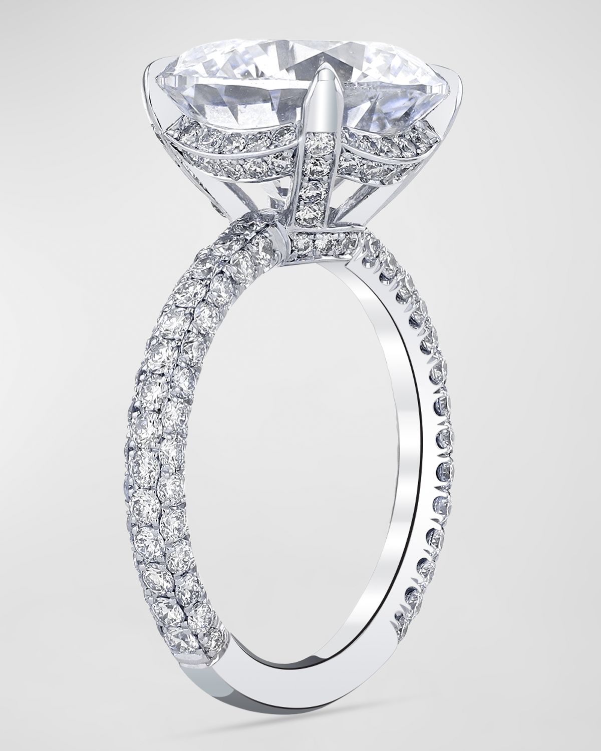 Neiman Marcus Diamonds Platinum Round Ring, 8.42tcw (Size 6.5)