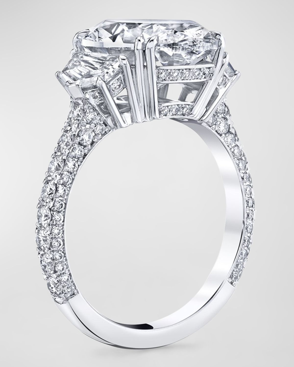 Neiman Marcus Diamonds Platinum Large Oval Cut Diamond Ring, 6.67tcw (Size 6.5)