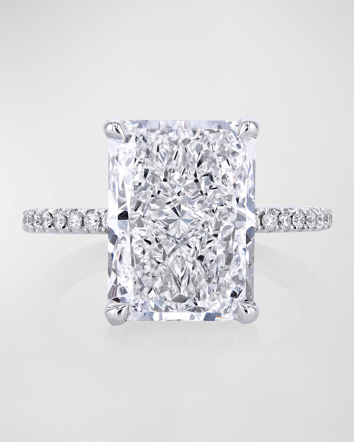 Neiman Marcus Diamonds Platinum Radiant Cut Diamond Ring, 7.52tcw (Size 6.5)