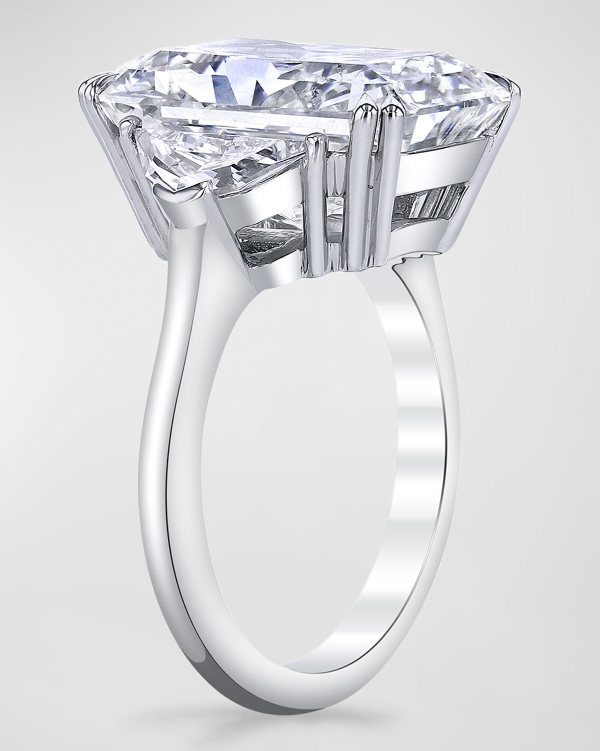 Neiman Marcus Diamonds Platinum Elongated Radiant Cut Diamond Ring, 11.06tcw (Size 6.5)