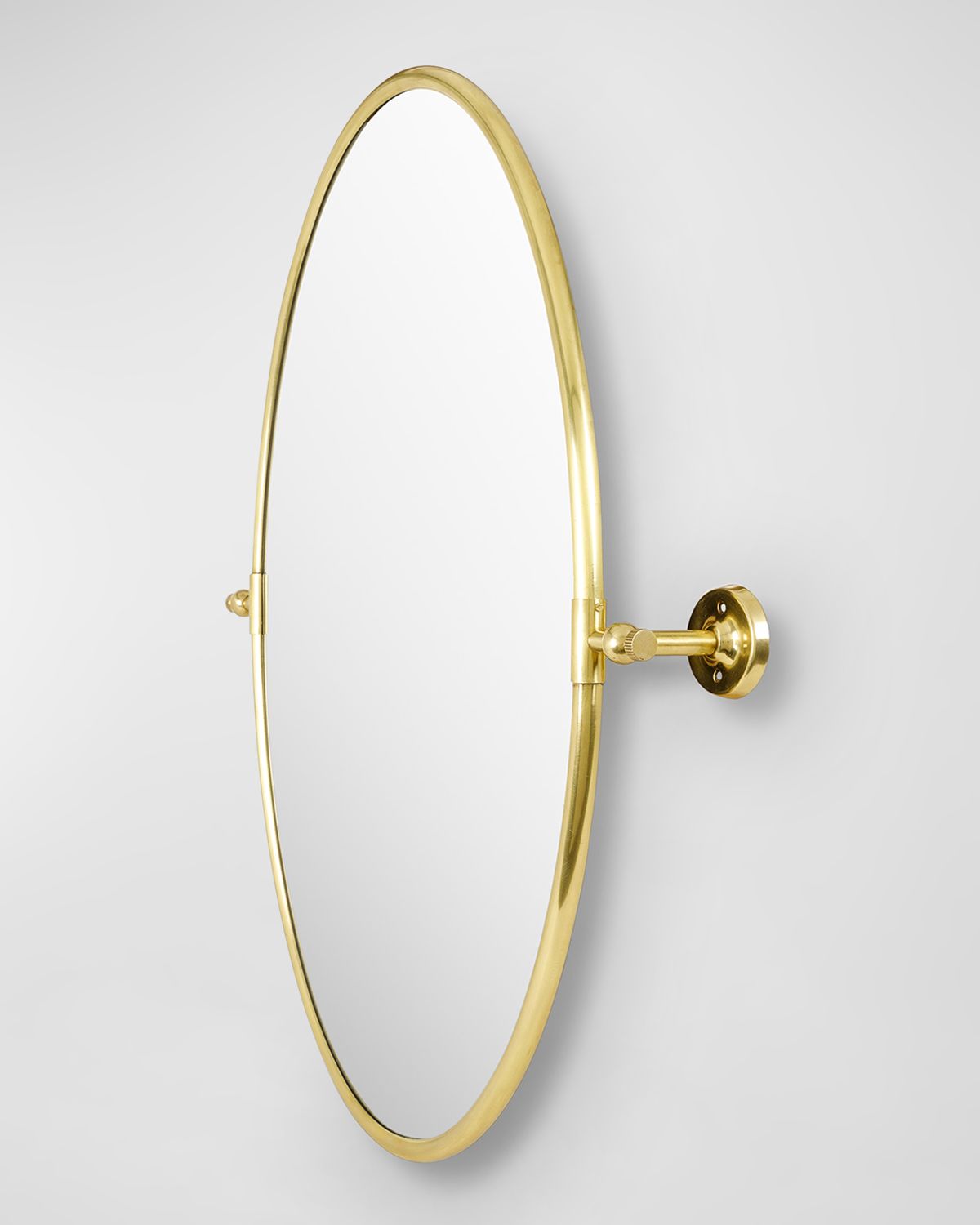 Surya Burnish Golden Oval Mirror